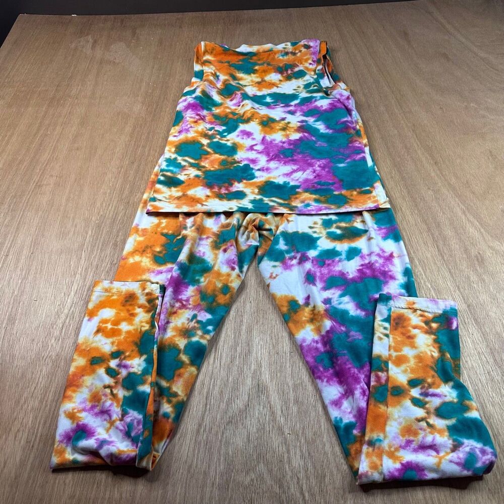 AQ Sport Tie Dye 2-Piece Set Tank Top & Pants Multicolor Women’s Size M